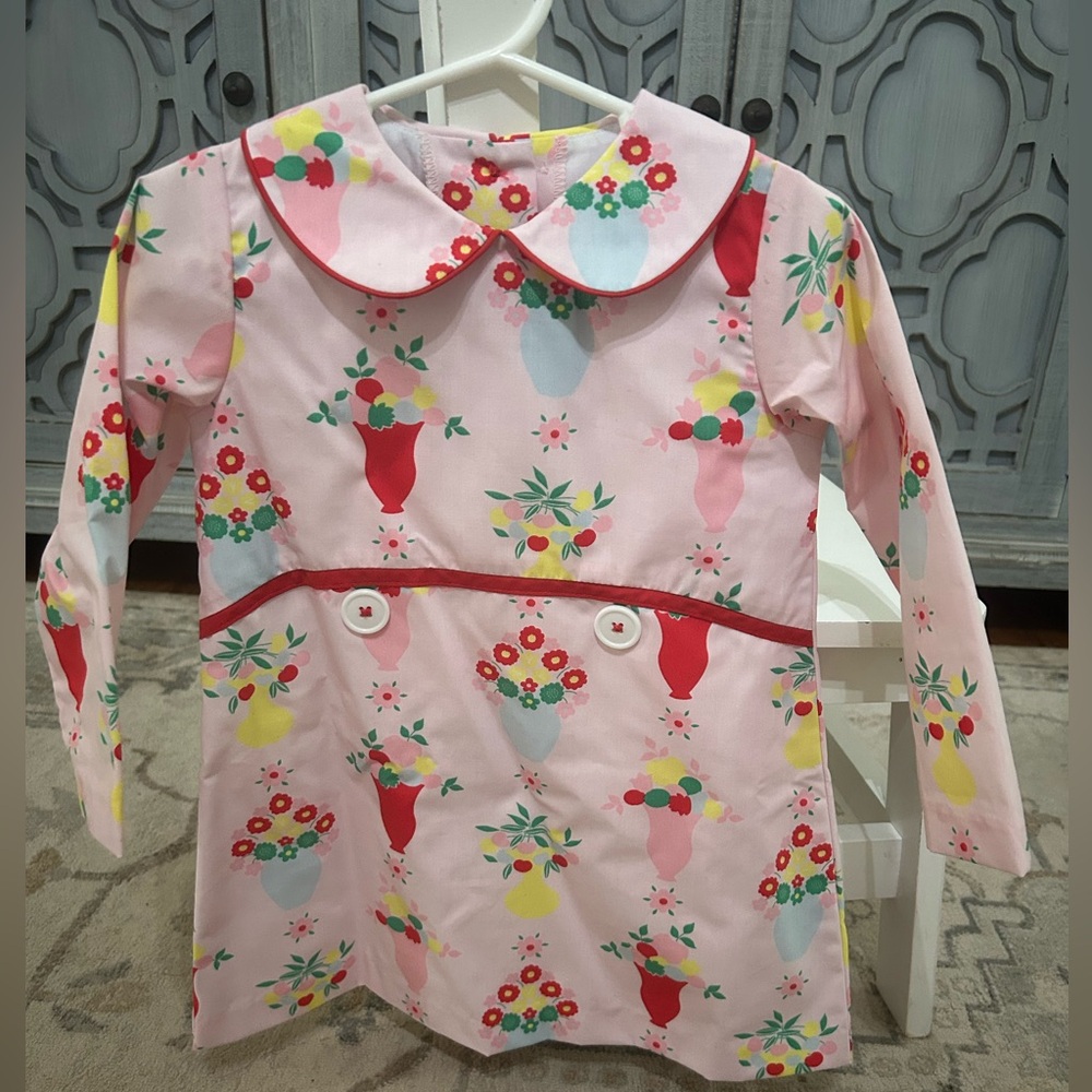 Floral Pink Long Sleeve Dress